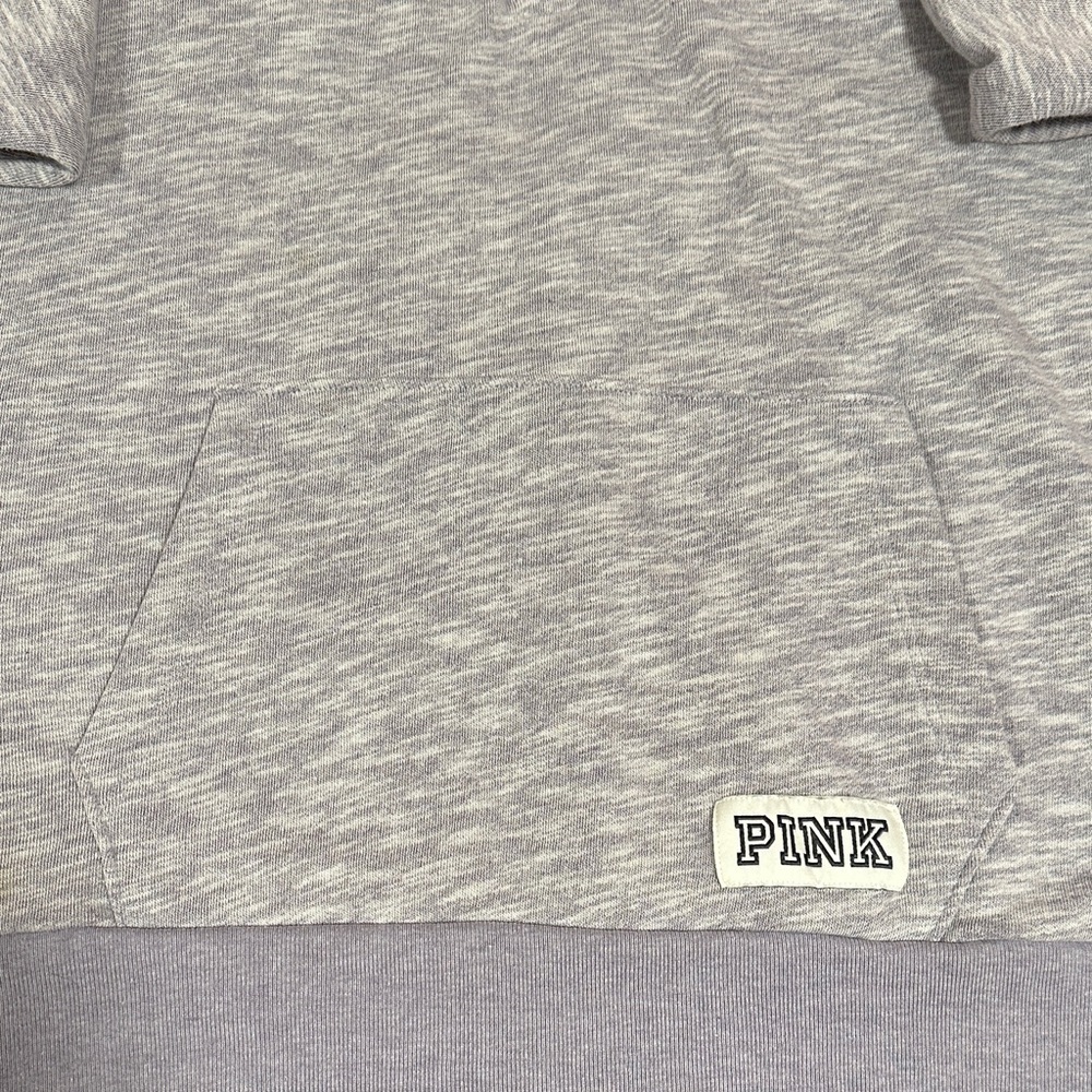 PINK Victoria's Secret Women’s Zip-Up Sweater - Light Gray and Purple EUC - Picture 5 of 9